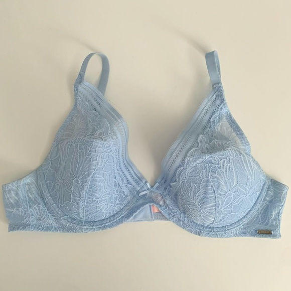 La Vie En Rose Light Blue Underwire Lace Bra 36B - Picture 2 of 7